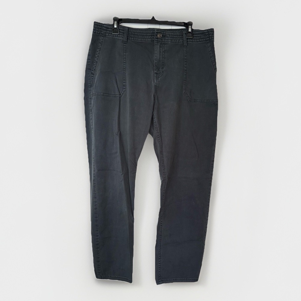 prAna Womens 14 Gray Straight Leg Pants Organic Cotton Utility Gorpcore Hiking
